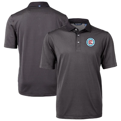 Men's Cutter & Buck Chicago Fire Virtue Eco Pique Micro Stripe Recycled Polo