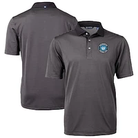 Men's Cutter & Buck Charlotte FC Virtue Eco Pique Micro Stripe Recycled Polo