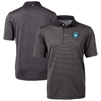 Men's Cutter & Buck Charlotte FC Virtue Eco Pique Micro Stripe Recycled Polo