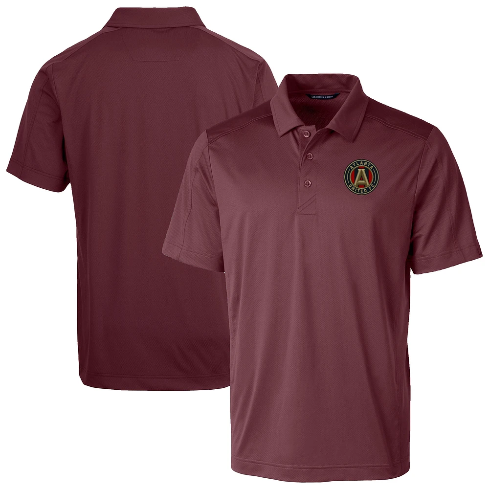 Men's Cutter & Buck Maroon Atlanta United FC Prospect Eco Textured Stretch Recycled Polo