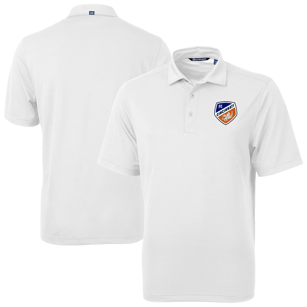 Men's Cutter & Buck  White FC Cincinnati Virtue Eco Pique Recycled Polo