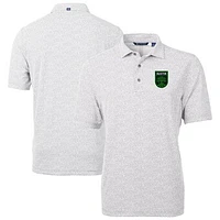 Men's Cutter & Buck Gray Austin FC Virtue Eco Pique Botanical Print Recycled Polo
