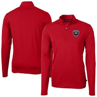 Men's Cutter & Buck D.C. United Virtue Eco Pique Recycled Quarter-Zip Pullover Top