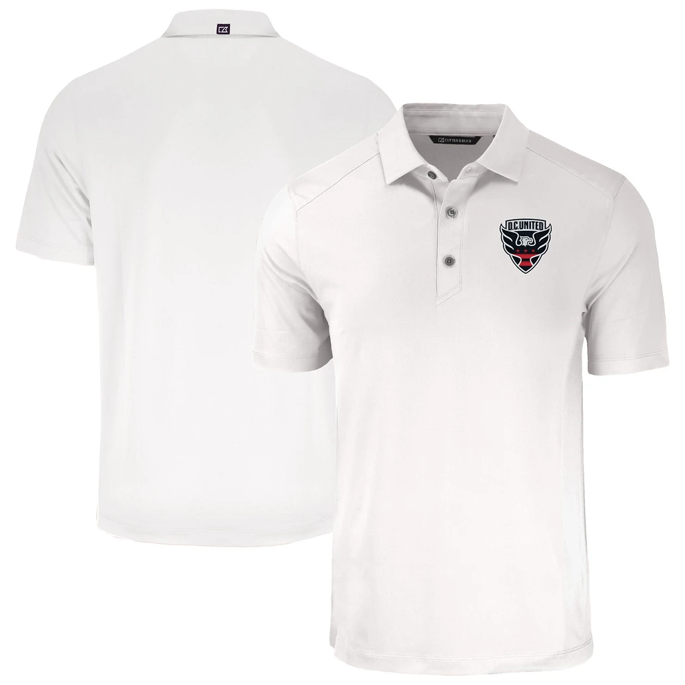 Men's Cutter & Buck White D.C. United Forge Eco Stretch Recycled Polo