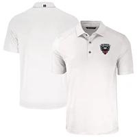Men's Cutter & Buck White D.C. United Forge Eco Stretch Recycled Polo