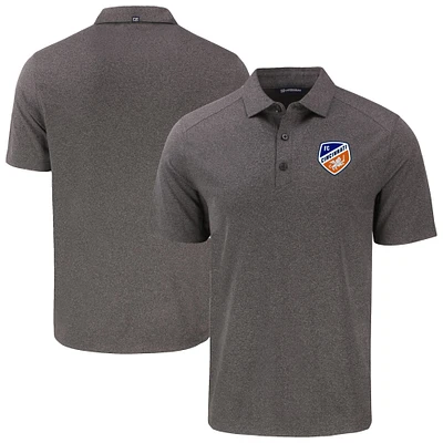 Men's Cutter & Buck Heather Black FC Cincinnati Forge Eco Stretch Recycled Polo
