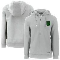 Men's Cutter & Buck  Gray Austin FC Roam Eco Half-Zip Recycled Pullover Hoodie