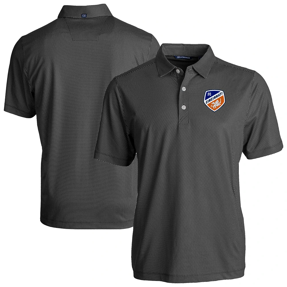 Men's Cutter & Buck /White FC Cincinnati Pike Eco Symmetry Print Stretch Recycled Polo