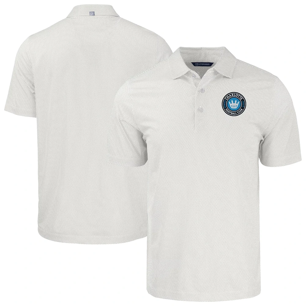 Men's Cutter & Buck Charlotte FC Pike Eco Symmetry Print Stretch Recycled Polo