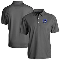 Men's Cutter & Buck  Black/White CF Montreal Pike Eco Symmetry Print Stretch Recycled Polo