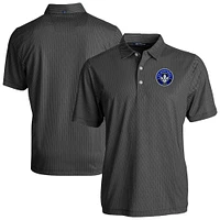 Men's Cutter & Buck  Black/White CF Montreal Pike Eco Symmetry Print Stretch Recycled Polo