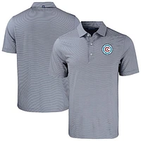 Men's Cutter & Buck  Navy Chicago Fire Forge Eco Double Stripe Stretch Recycled Polo