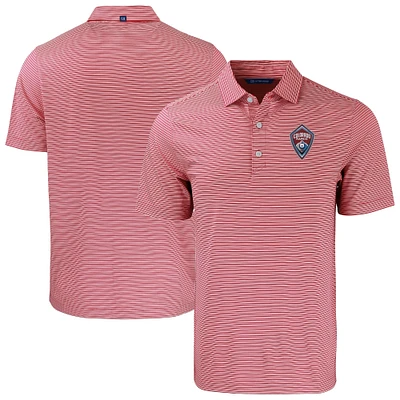 Men's Cutter & Buck /White Colorado Rapids Forge Eco Double Stripe Stretch Recycled Polo