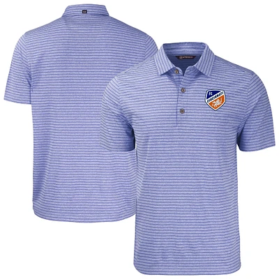 Men's Cutter & Buck  Heather Blue FC Cincinnati Forge Eco Stripe Stretch Recycled Polo