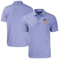 Men's Cutter & Buck  Heather Blue FC Cincinnati Forge Eco Stripe Stretch Recycled Polo