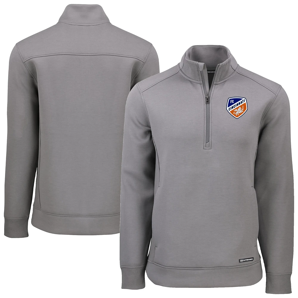 Men's Cutter & Buck FC Cincinnati Roam Eco Recycled Quarter-Zip Pullover Top