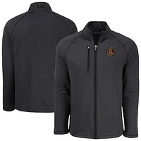 Men's Cutter & Buck Heather Atlanta United FC Peshastin Eco Fleece Recycled Full-Zip Jacket