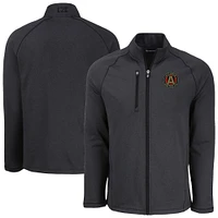 Men's Cutter & Buck Heather Atlanta United FC Peshastin Eco Fleece Recycled Full-Zip Jacket