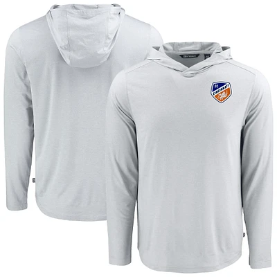 Men's Cutter & Buck Gray FC Cincinnati Coastline Epic Comfort Eco Recycled Long Sleeve Hoodie T-Shirt