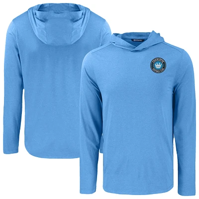 Men's Cutter & Buck Charlotte FC Coastline Epic Comfort Eco Recycled Long Sleeve Hoodie T-Shirt