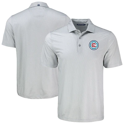 Men's Cutter & Buck Chicago Fire Pike Eco Shadow Check Print Recycled Polo