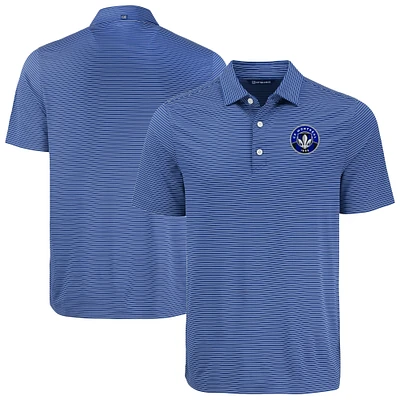 Men's Cutter & Buck /White CF Montreal Forge Eco Fine Line Stripe Stretch Recycled Polo