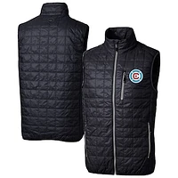 Men's Cutter & Buck Navy Chicago Fire Rainier PrimaLoft Eco Insulated Full-Zip Puffer Vest
