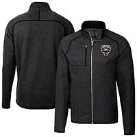 Men's Cutter & Buck  Heather Charcoal D.C. United Mainsail Sweater-Knit Full-Zip Jacket