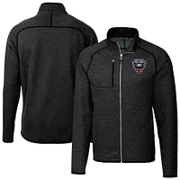 Men's Cutter & Buck  Heather Charcoal D.C. United Mainsail Sweater-Knit Full-Zip Jacket