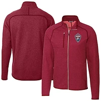 Men's Cutter & Buck Heather Colorado Rapids Mainsail Sweater-Knit Full-Zip Jacket