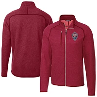 Men's Cutter & Buck Heather Colorado Rapids Mainsail Sweater-Knit Full-Zip Jacket