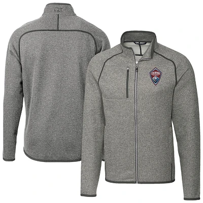Men's Cutter & Buck Heather Colorado Rapids Mainsail Sweater-Knit Full-Zip Jacket