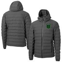 Men's Cutter & Buck Gray Austin FC Mission Ridge Repreve® Eco Insulated Full-Zip Hoodie Puffer Jacket