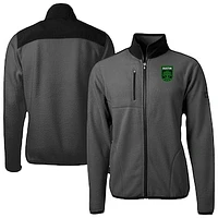Men's Cutter & Buck Gray Austin FC Cascade Eco Sherpa Fleece Full-Zip Jacket