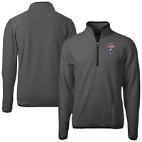 Men's Cutter & Buck  Gray Colorado Rapids Cascade Eco Fleece Quarter-Zip Jacket