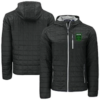 Men's Cutter & Buck  Black Austin FC Rainier Primaloft Eco Full-Zip Hooded Jacket