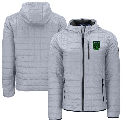 Men's Cutter & Buck  Gray Austin FC Rainier Primaloft Eco Full-Zip Hooded Jacket