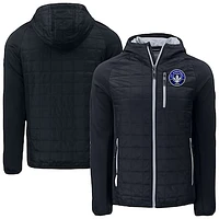 Men's Cutter & Buck  Black CF Montreal Rainier Primaloft Eco Raglan Full-Zip Hybrid Jacket