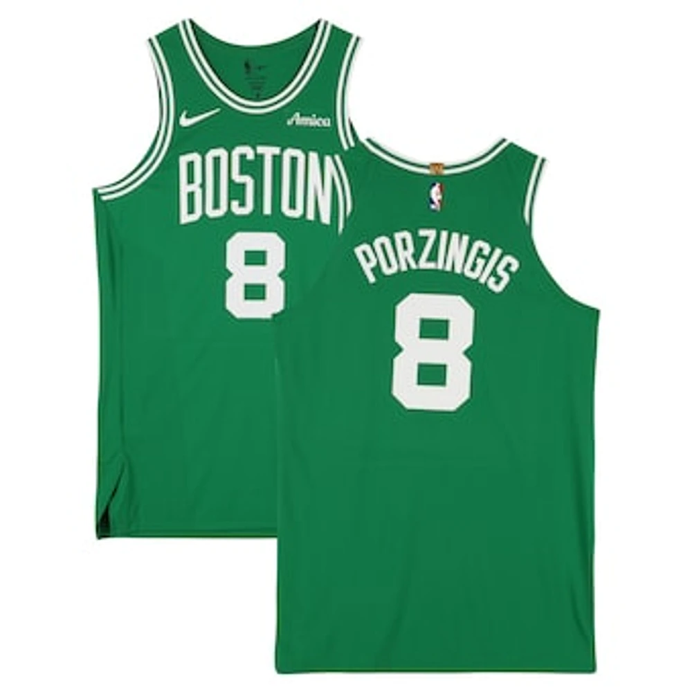 Kristaps Porzingis Boston Celtics Game-Used #8 Kelly Green Jersey vs. Washington Wizards on December 15, 2024 - Size 52+4