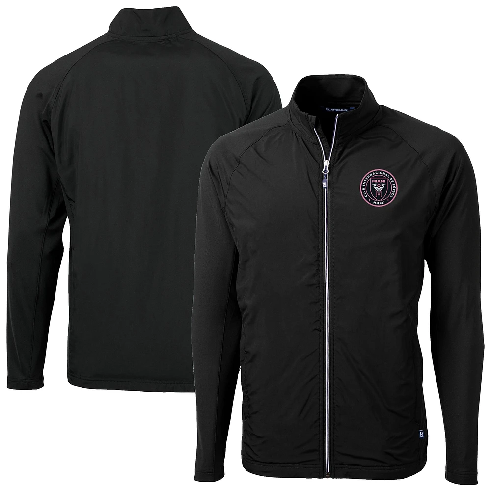 Men's Cutter & Buck Inter Miami CF Adapt Eco Knit Hybrid Recycled Full-Zip Jacket