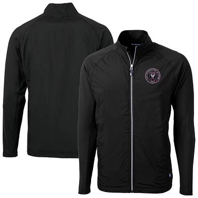 Men's Cutter & Buck Inter Miami CF Adapt Eco Knit Hybrid Recycled Full-Zip Jacket