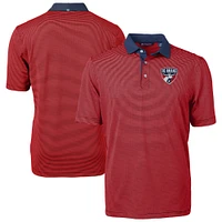 Men's Cutter & Buck  Red FC Dallas Virtue Eco Pique Micro Stripe Recycled Polo