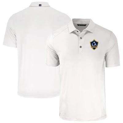 Men's Cutter & Buck White LA Galaxy Forge Eco Stretch Recycled Polo