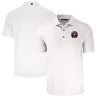 Men's Cutter & Buck White Inter Miami CF Forge Eco Stretch Recycled Polo