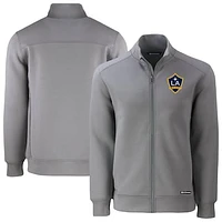 Men's Cutter & Buck Gray LA Galaxy Roam Eco Recycled Full-Zip Jacket