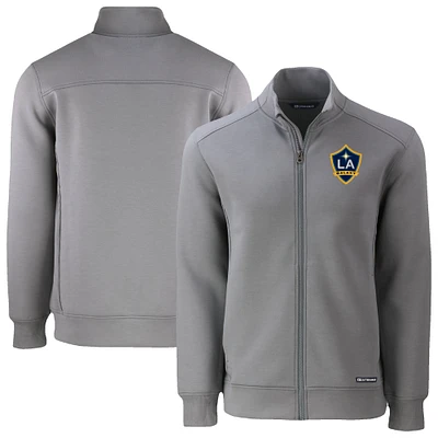 Men's Cutter & Buck Gray LA Galaxy Roam Eco Recycled Full-Zip Jacket