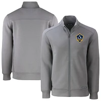 Men's Cutter & Buck Gray LA Galaxy Roam Eco Recycled Full-Zip Jacket
