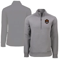 Men's Cutter & Buck Gray Houston Dynamo FC Roam Eco Recycled Quarter-Zip Pullover Top