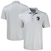 Men's Cutter & Buck Gray Minnesota United FC  Pike Eco Shadow Check Print Polo