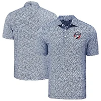 Men's Cutter & Buck  Navy FC Dallas Pike Eco Flora Print Recycled Polo